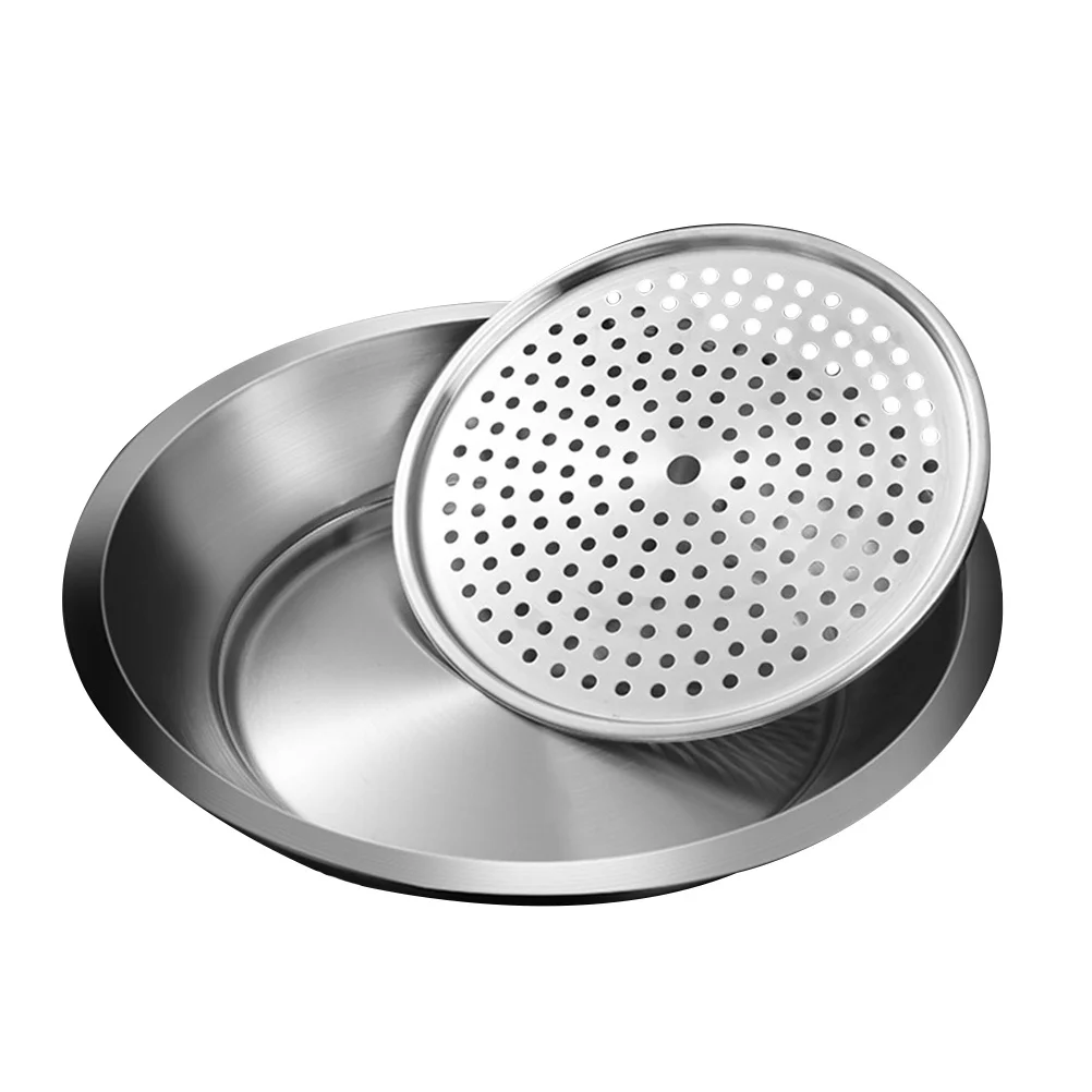 

Stainless Steel Dumpling Plate Multi-Purpose Food Storage Dish Smooth Easy Clean Home Hotel Restaurant Kitchen Gadget