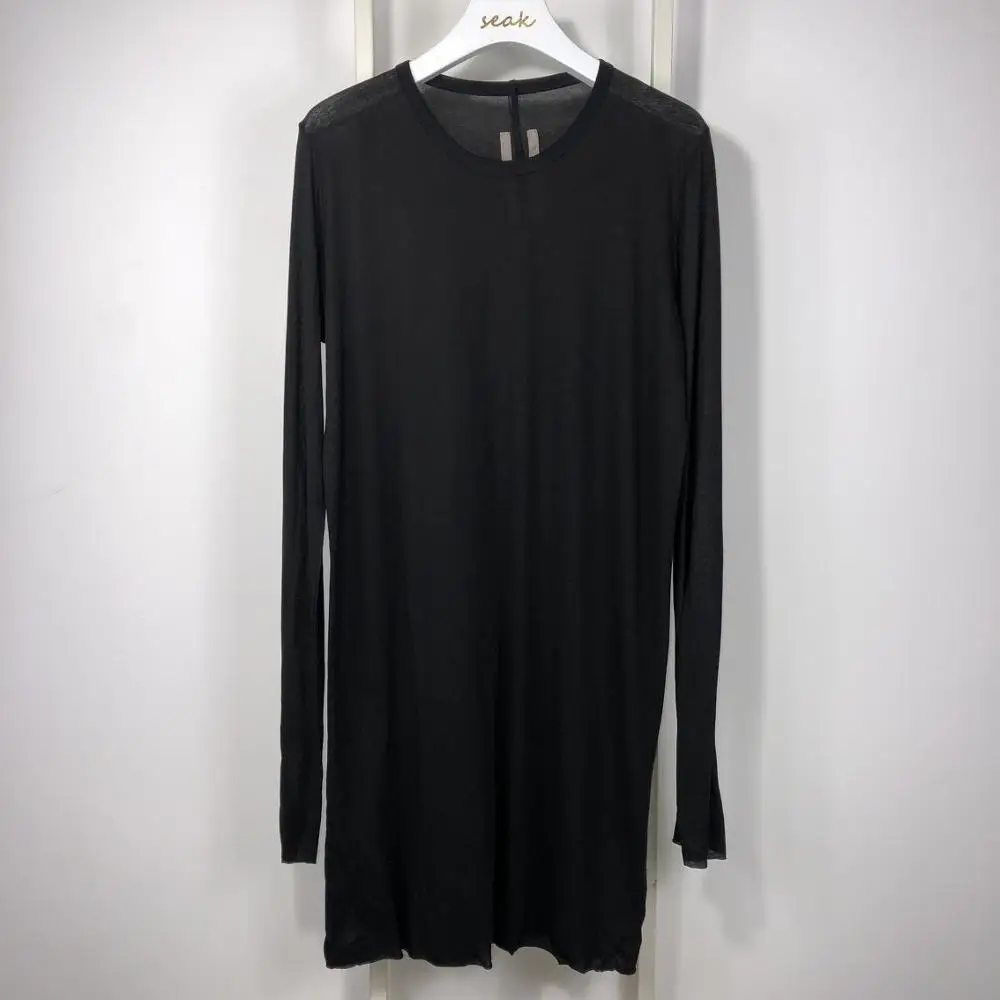 

Men Bottoming Shirt 100% Cotton Gothic Style Women's Clothing Tops Tees Summer Women Casual Black Long Sweater Shirt