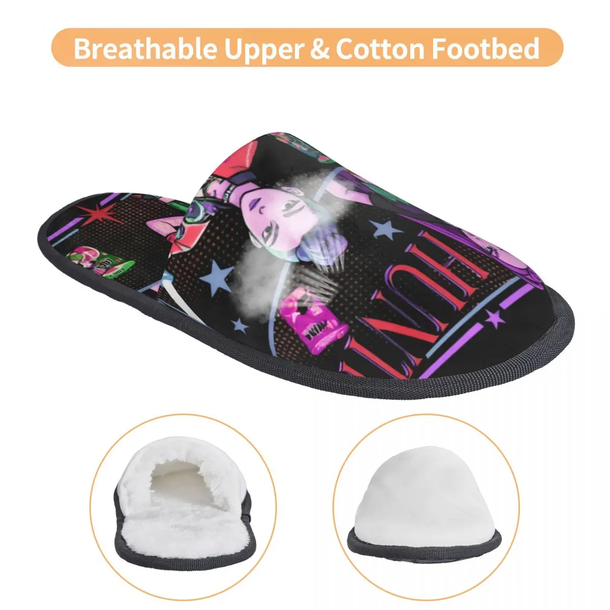 مخصص Kpop شيطان هنتر هانتريكس الفتيات لينة رغوة الذاكرة شبشب منزل المرأة دافئ دافئ المضادة للانزلاق النعال