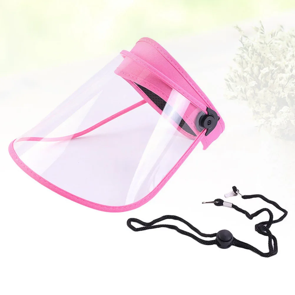 

Пустая пластиковая шапка, ветрозащитная УФ-защита, уличная крышка для лица, кепка для рыбалки, езды на велосипеде, кемпинга, прозрачный розовый