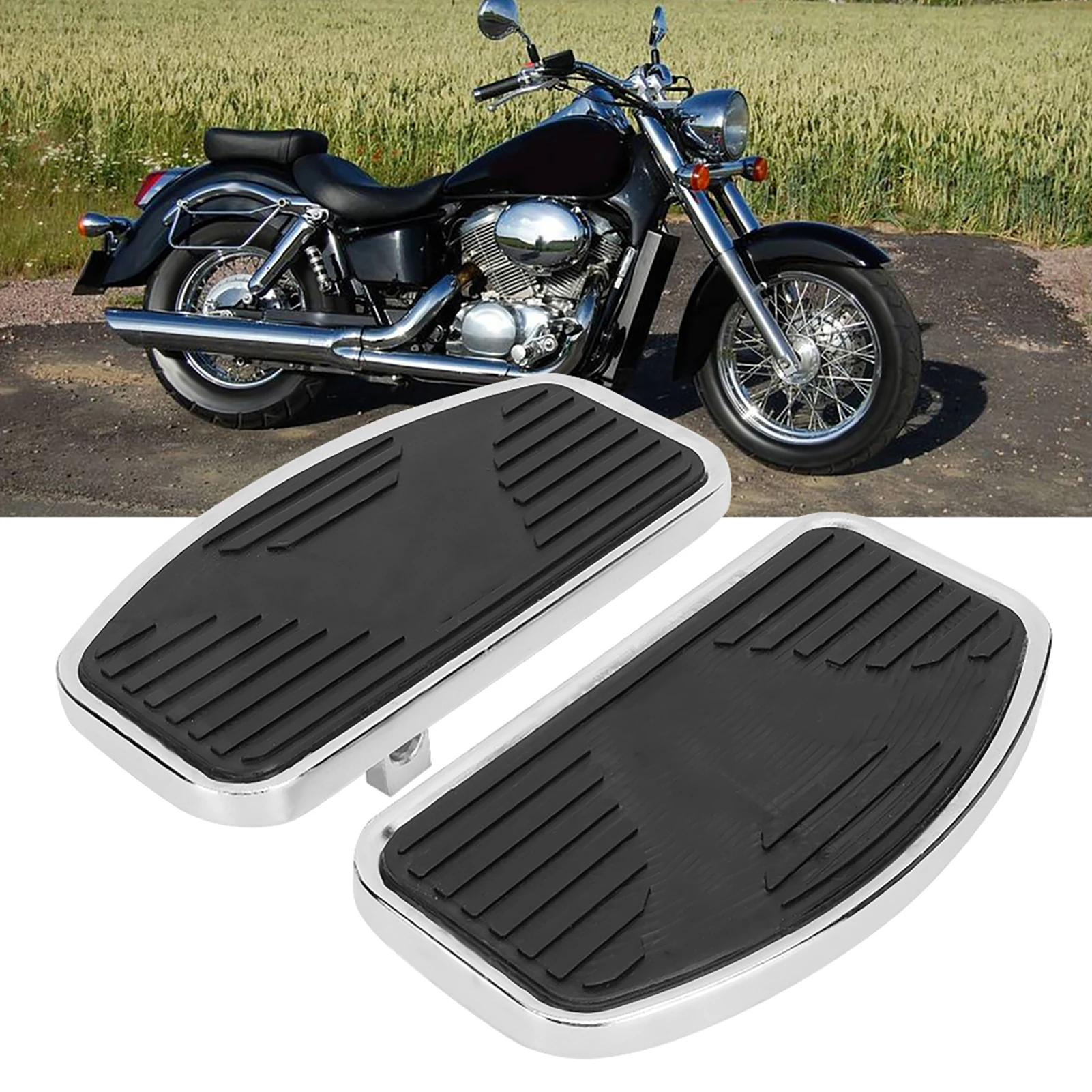 

Foot Rest Motorcycle Foot Plate Motorcycle Pedal Foot Plate Footrest Fits for Shadow VT400/750 97‑03 Motorcycle Rear Pedal