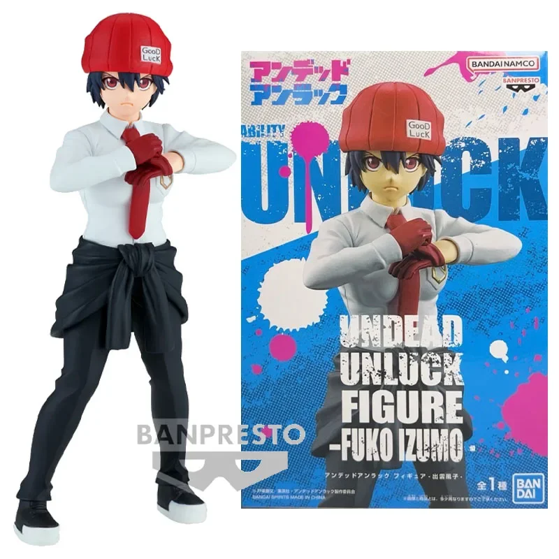 Bandai Original Undead Unluck Anime Figure Fuko Izumo Andy Action Figure Toys For Boys Girls Kids Children Birthday Gifts Model