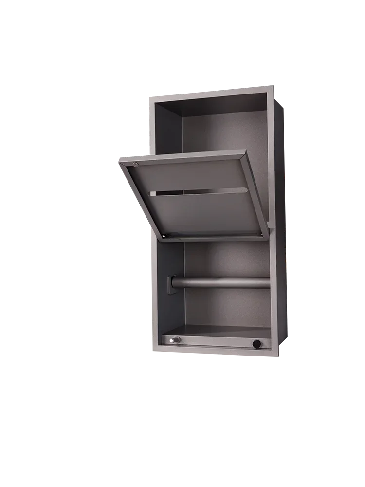 Embedded Stainless Steel Double-Layer Tissue Box Storage Rack Niche Bathroom Storage Cabinet Can Be Customized