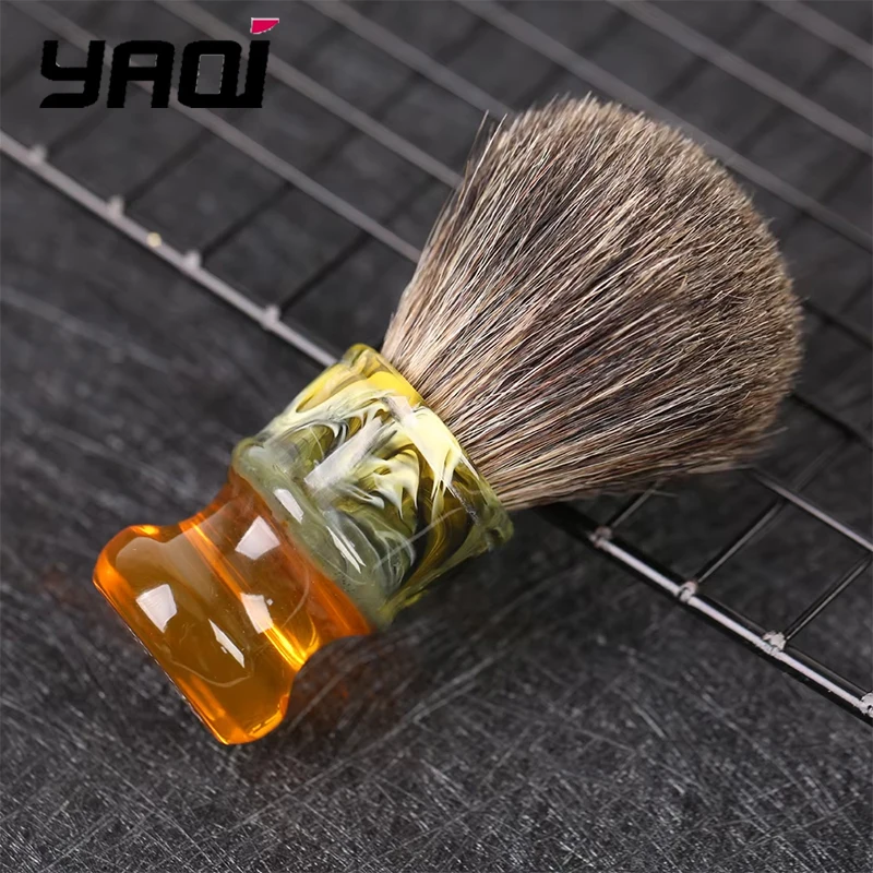 

YAQI 22MM Sagrada Familia 100% Pure Badger Hair Resin Handle Men Wet Shave Brushes Portable Shaving Brush Shaving Foam Brush