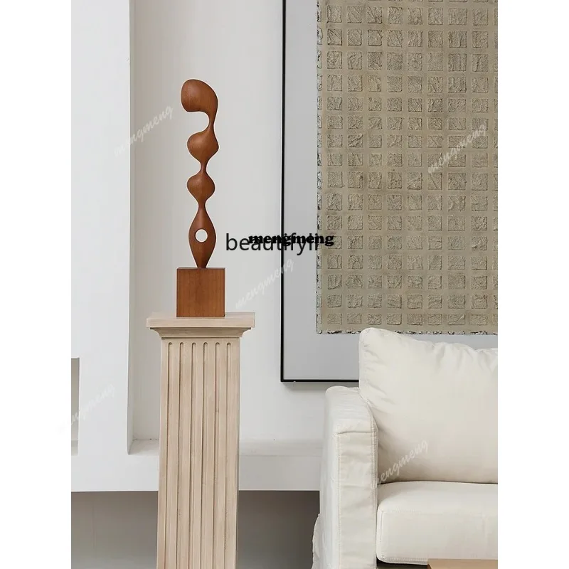 

Chinese Style Abstract Art Solid Wood Sculptured Ornaments Wood Carving Artistic Home Senior Furnishings Soft Decoration Y