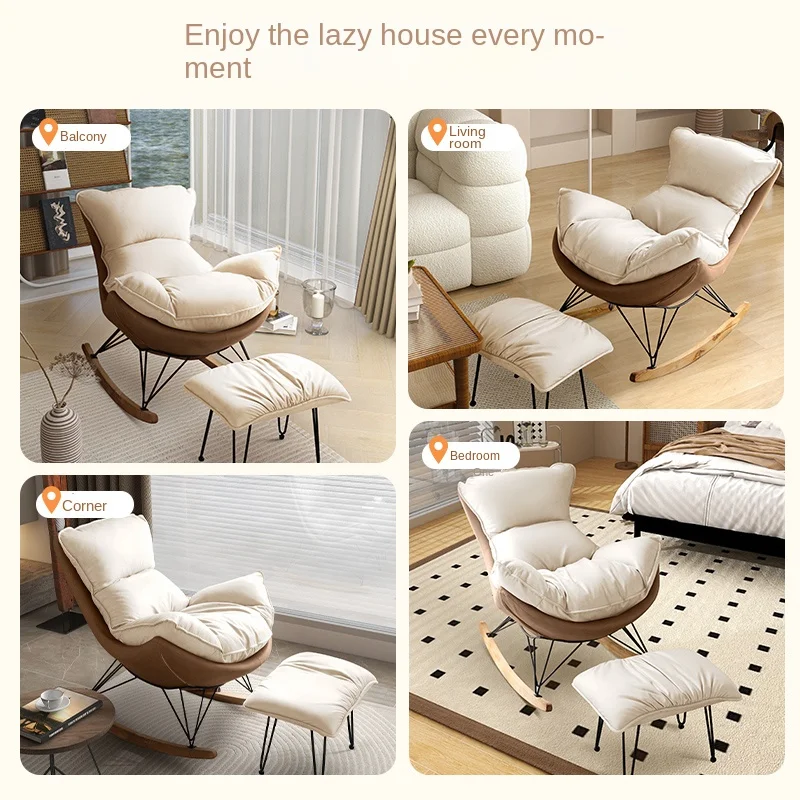 Recliner Lunch Break Lazy Sofa Balcony Home Leisure Reclining Sleeping Arm Chair Rocking Chair