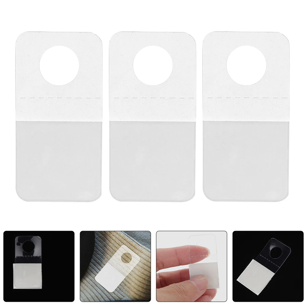

250 Pcs Hanging Tag Hook Adhesive for Tabs with Hooks Hanger Labels Clear Sticky Sticker