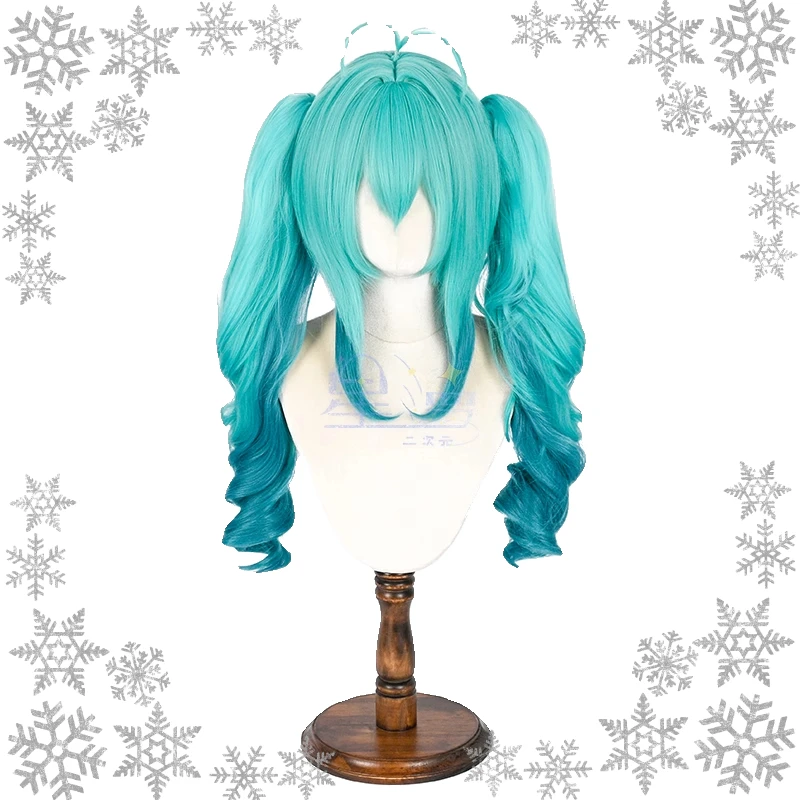 The COS wigs around Hatsune Miku do not need to be trimmed miku Chuyin Devil game animation cosplay wigs