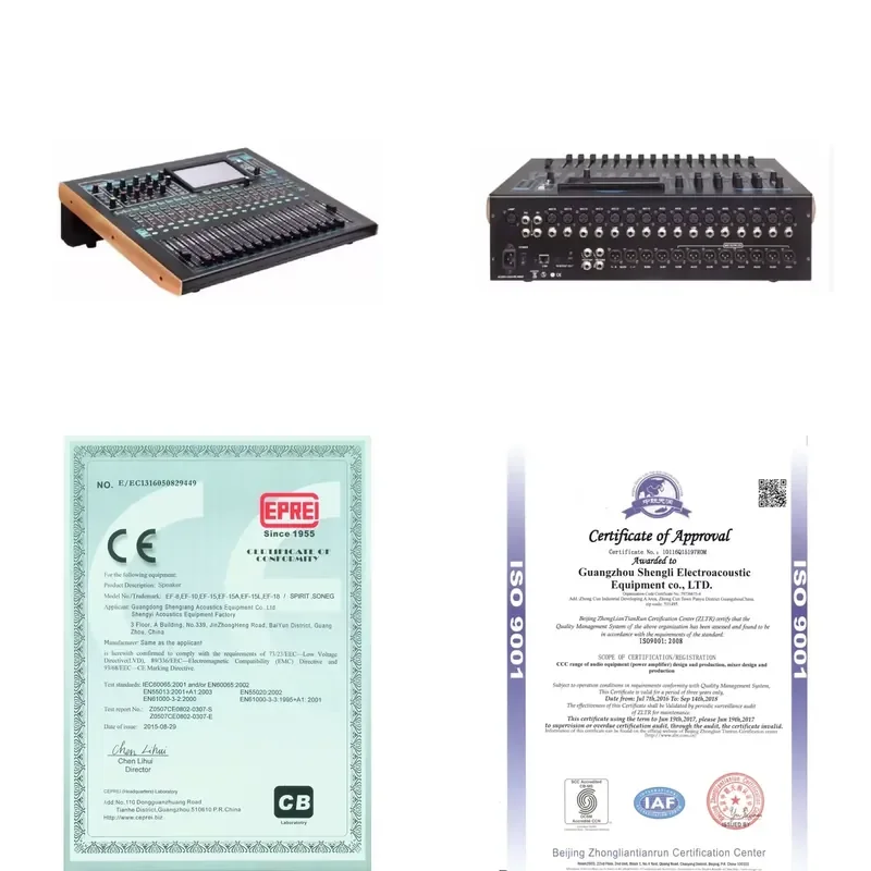 for SPIRIT DB-20DL Digital Audio Mixer 24 Channel Input 16 MIC 2 Stereo 1 Return Sound Card MP3 Fiber Optic Interface Good