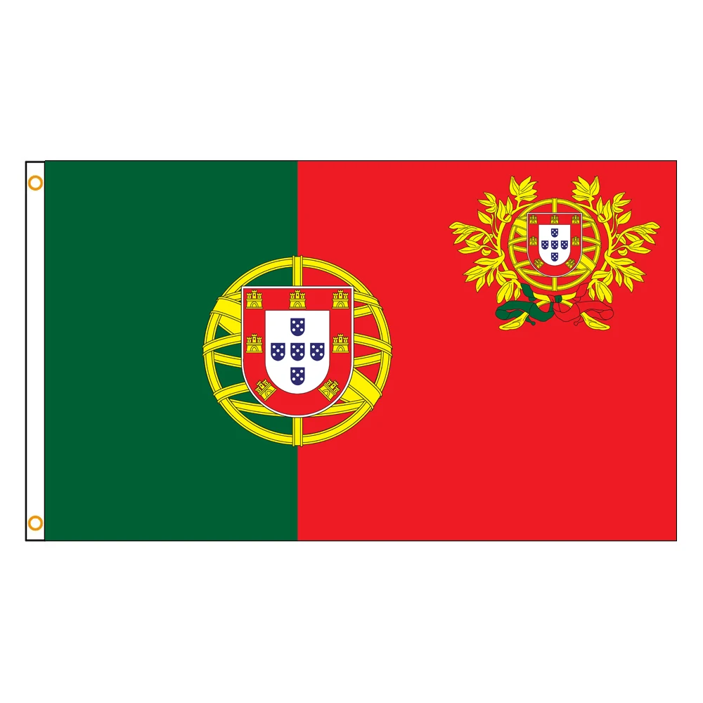 Bandeira de Portugal Pertuesa 3x5FT em Poliéster Impressa, Tapeçaria Decorativa Portuguesa