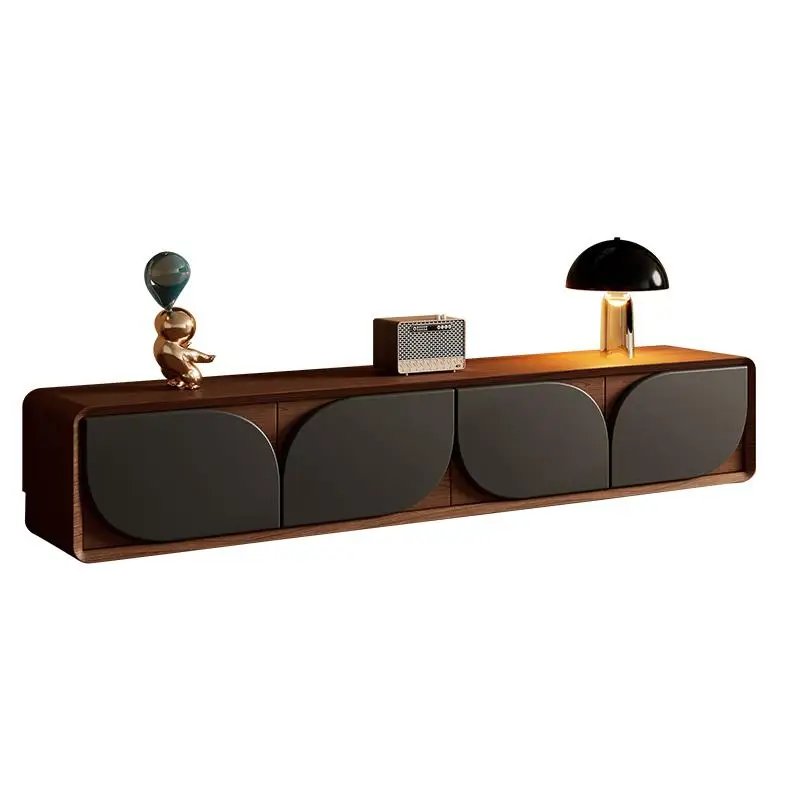 

Шкаф для телевизора из цельного дерева, гостиная, дом, простой современный напольный журнальный столик из чистого массива дерева, шкаф для телевизора, орех