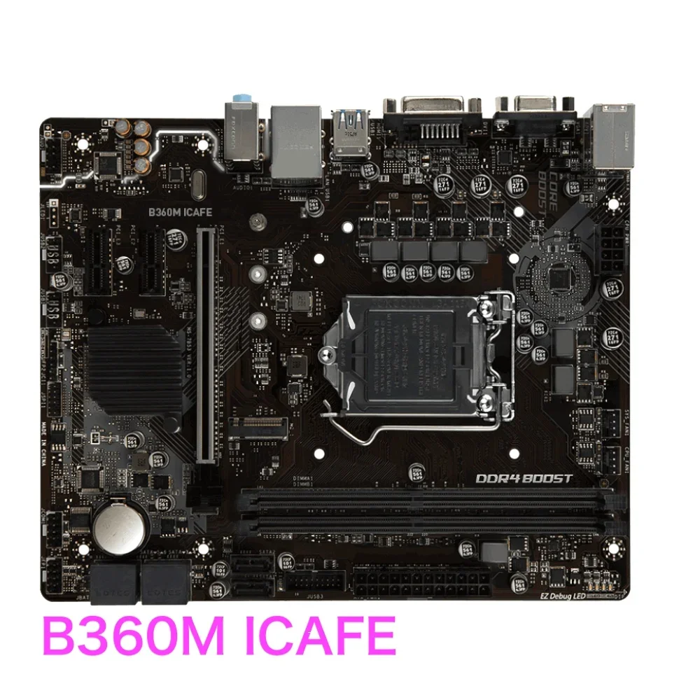 Suitable For MSI B360M ICAFE Desktop Motherboard LGA 1151 DDR4 VGA DVI Mainboard 100% Tested OK Fully Work