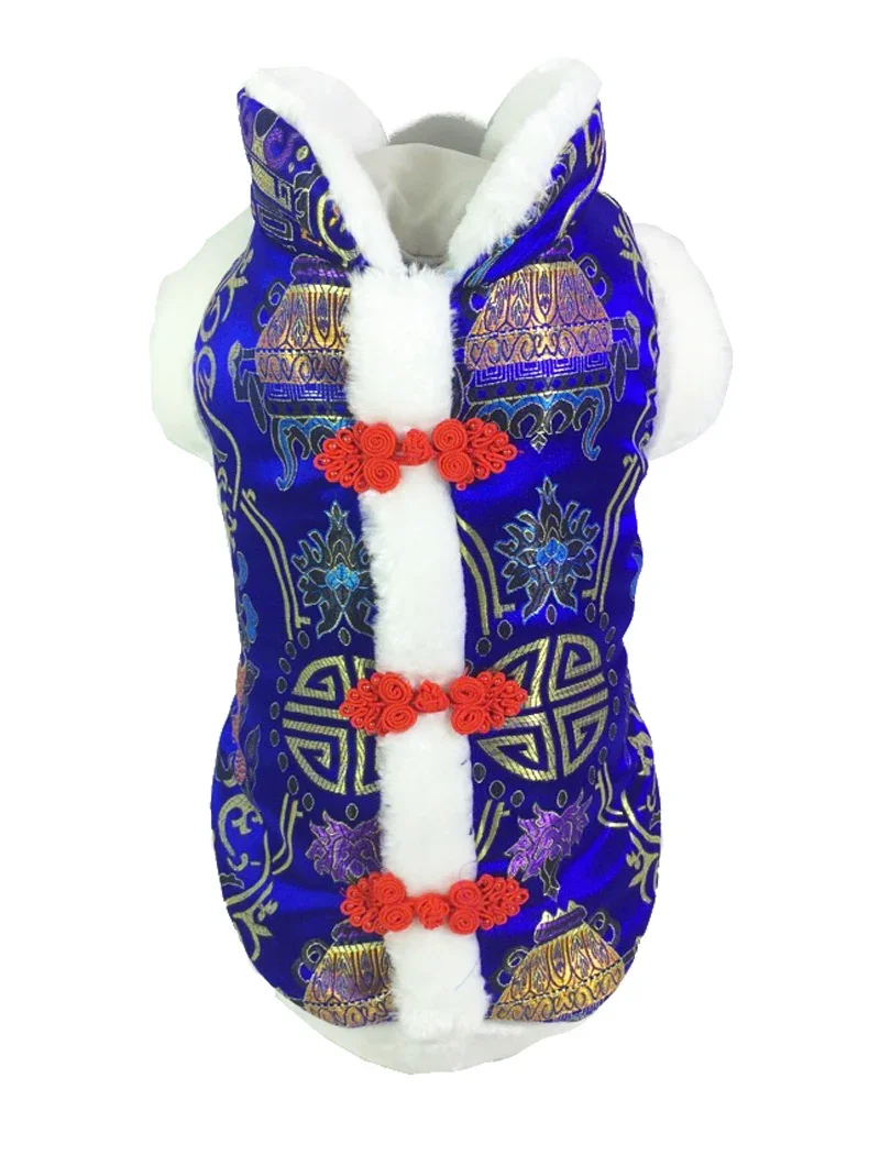 Pet New Year Clothes Large Dog Cat Festival Coat Chinese Style Pet Clothing Vest S-5XL Happy New Year Tang-suit