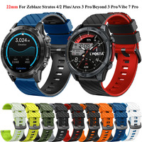 22mm Silicone Strap for Zeblaze Stratos 4/3 Pro/2 Plus Smartwatch Bracelet for Zeblaze Ares 3 Pro/Vibe 7 Pro Btalk3 Beyond 3 Pro