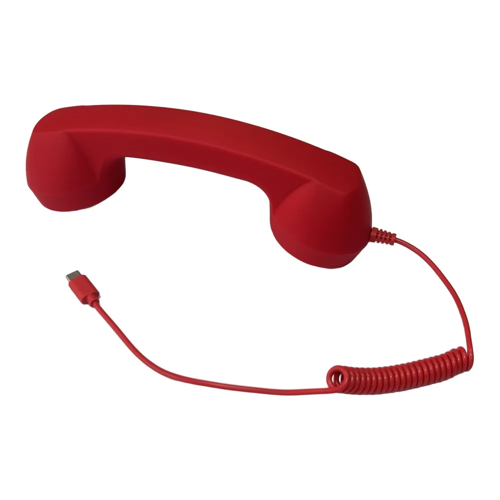 Wired Retro Style Telephone Handset With Interface For Cell Phone Meetings Clear Audio Ergonomic Handle Tool