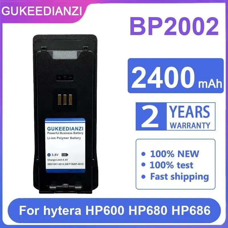 

Аккумулятор для рации Hytera HP600 HP680 HP686 BP2002, 2400 мАч, легкий