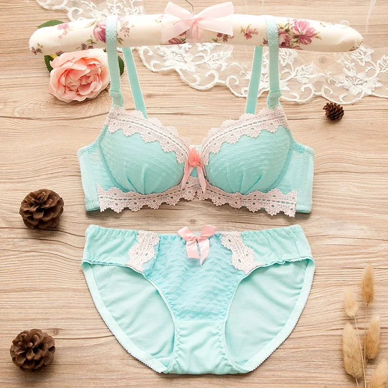 Bra Set Girls Cute Bra Set Teen Sexy Bra for Girls Underwear Teenage Japanese Baby Girl Bra Mesh Underwear