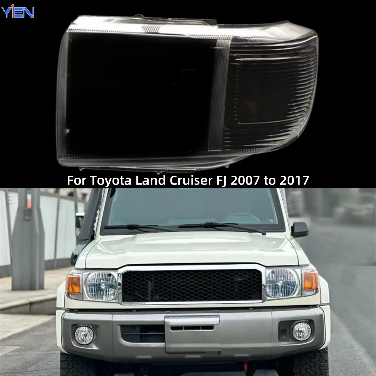トヨタ-ランドクルーザー-fj-2007～2017年式-アクセサリー-車用-オートシェルカバー-ガラスレンズ-車用フロントヘッドライトレンズカバー-ライトシェル