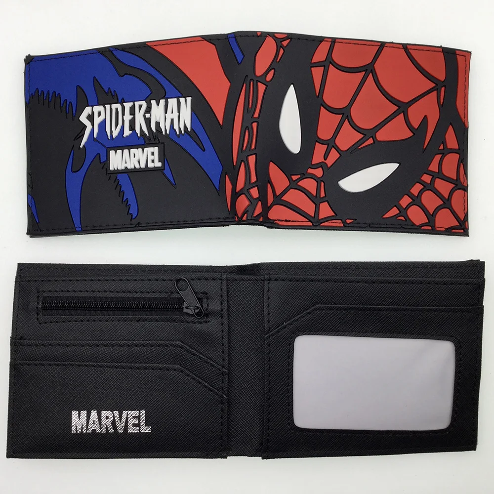 Cartoon Anime Spiderman Wallet PVC Short Purse with Coin Pocket Wholesale