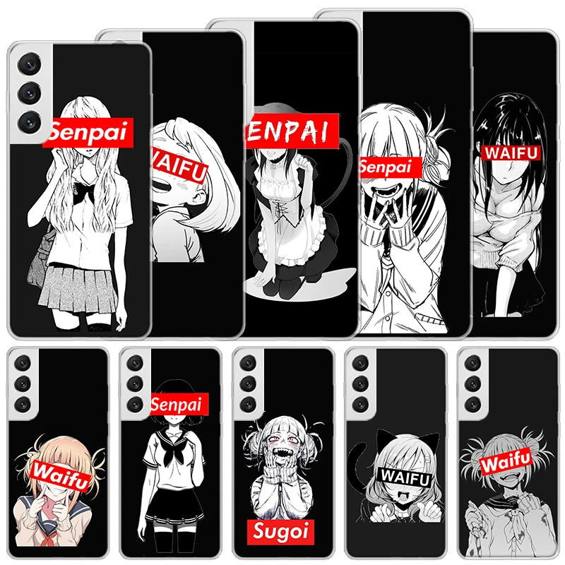 Sugoi Senpai Japanese Anime Waifu Soft Case For Samsung Galaxy M12 M21 M30S M31 M32 M51 M52 Phone Cover Note 8 9 10 + 20 Ultra J