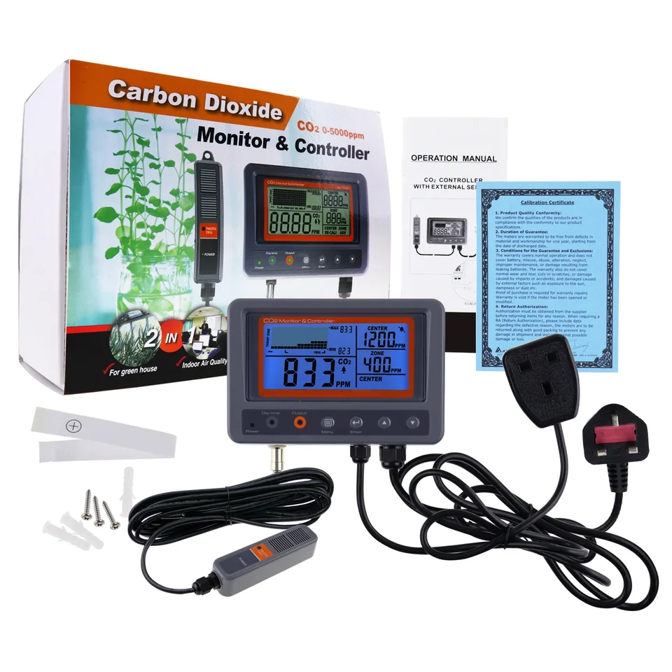 

AZ7530 Настенный измеритель CO2 и контроллер с релейной функцией монитора и детектором