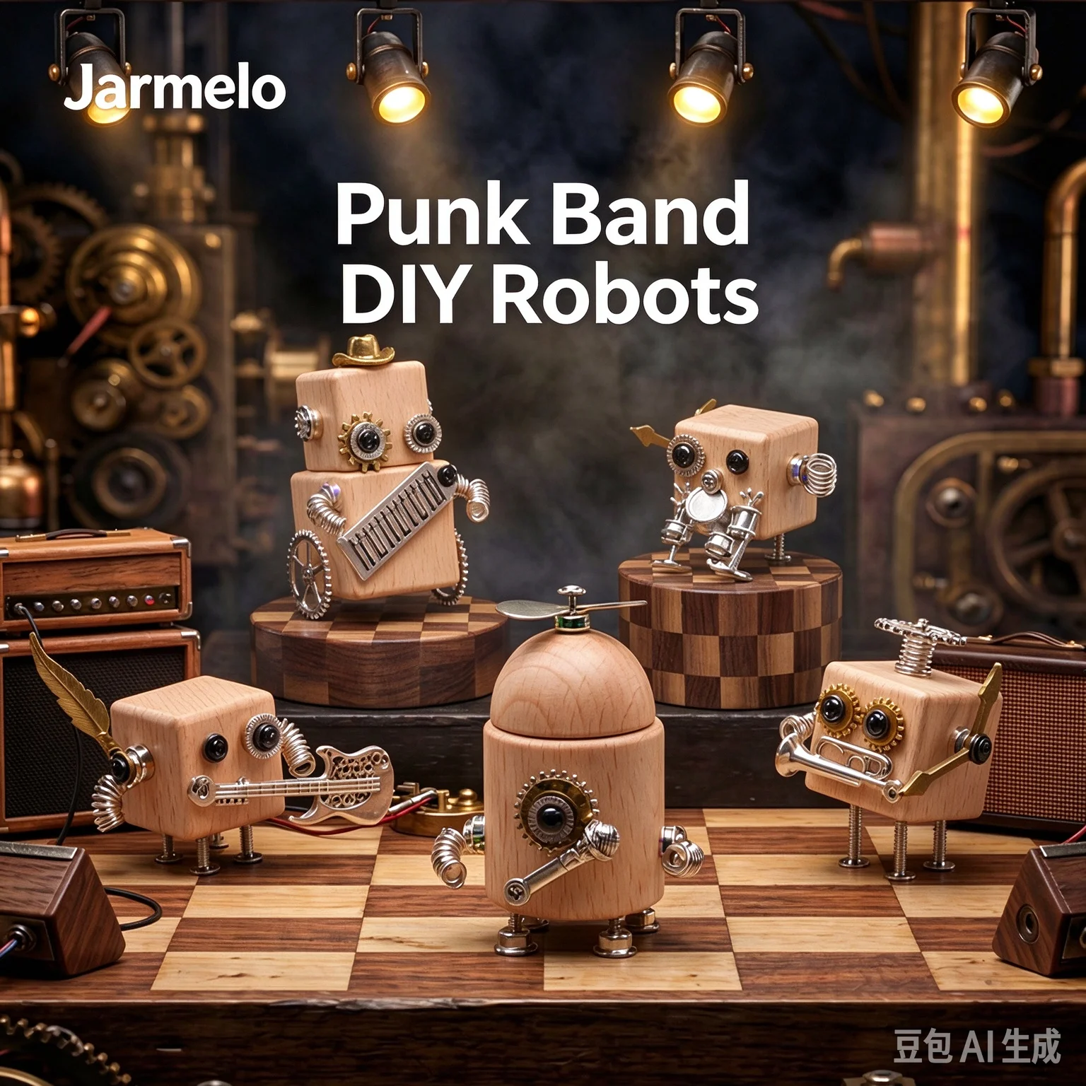 blocs-de-construction-diy-robot-punk-band-jouet-d'assemblage-creatif-pour-enfants-cadeau-d'anniversaire-pour-garcons-et-filles-ensemble-de-marqueurs-lavables