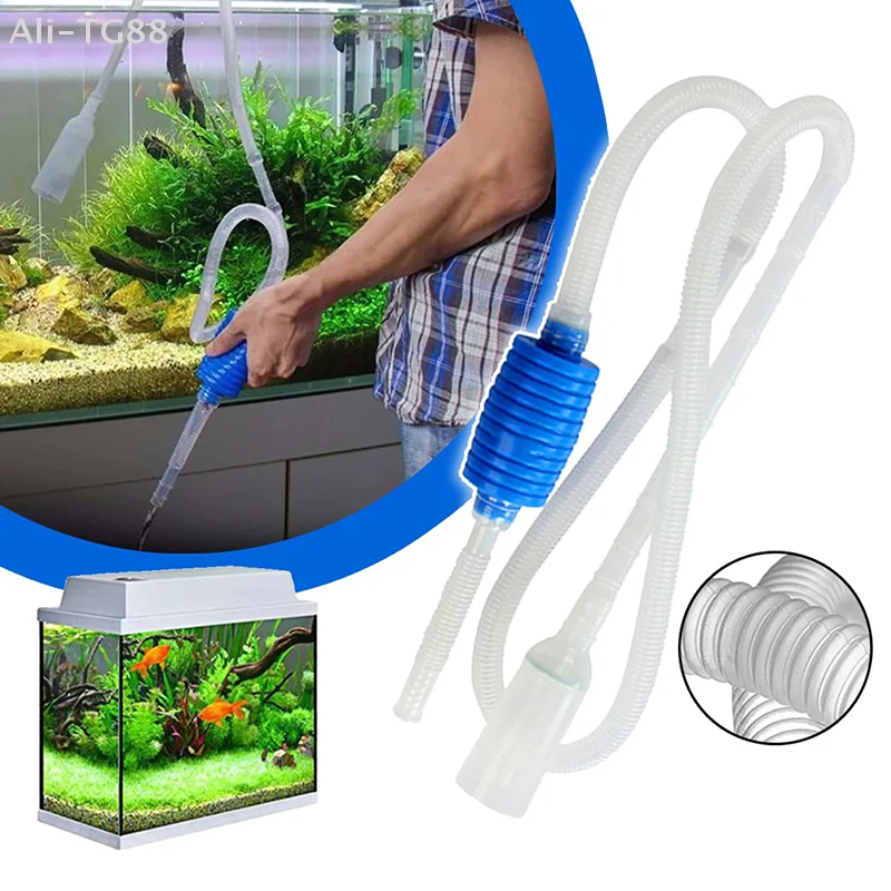 Halbautomatischer Aquarium-Wasserwechsler mit Vakuumpumpe für einfache Reinigung