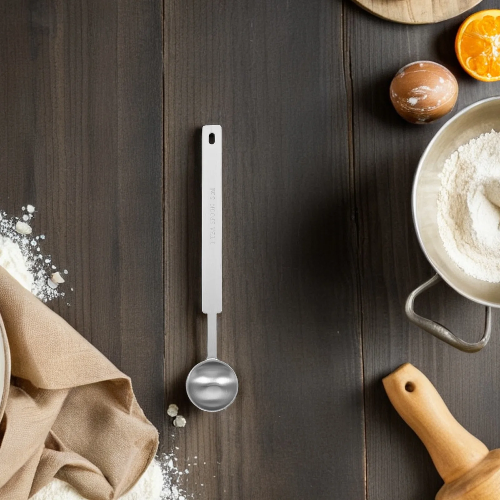 

Stainless Steel Long Handle 5Ml Measuring Spoon For Baking Cooking Precise Kitchen Tool Seasoning Scoop Set
