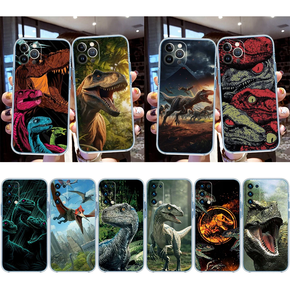 IM24 Dinosaur Transparent Phone Case for Samsung Galaxy A04 A04S A14 A23 A34 A54 M23 M33 M52 M53