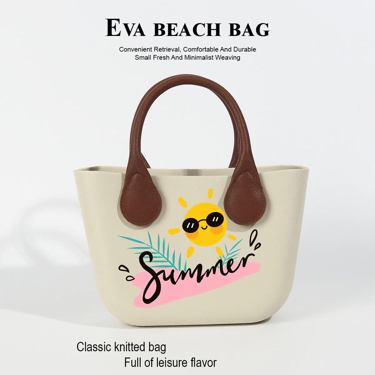 

Летняя яркая женская сумка Eva с солнечным принтом, подходит для пляжа и повседневного использования, универсальная для всех сезонов, съемная ручка, прочная и водонепроницаемая пляжная сумка, праздничный подарок для подруги, друга или ребенка, подарок на 