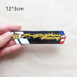 2 오토바이 스티커 American Brother Racing 알루미늄 내열성 오토바이 배기관 스티커 스쿠터 수정 stic