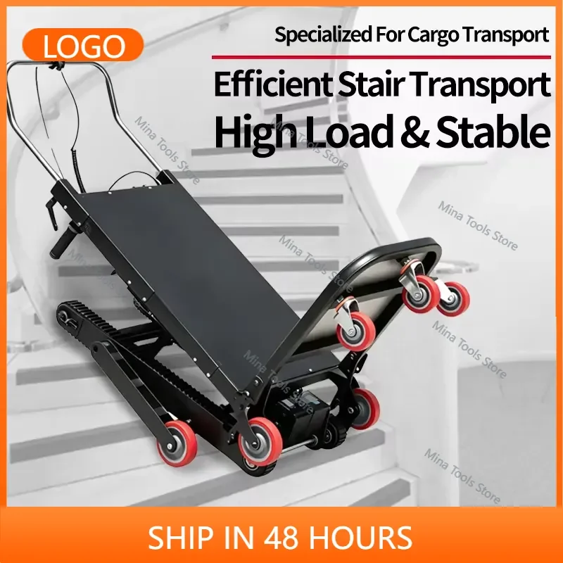 Crawler Type Electric Stair Climber Cargo Trolley for Transporting Goods Home Appliances & Furniture up and Down Stairs view 6