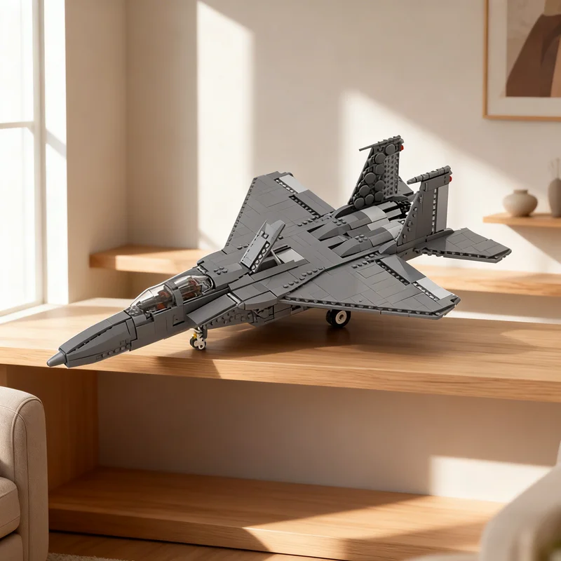 

1281 деталь MOC F-15E Strike Eagle 1:33, конструктор Creator Expert, креативный подарок, коллекционный декор, премиум-класс для детей