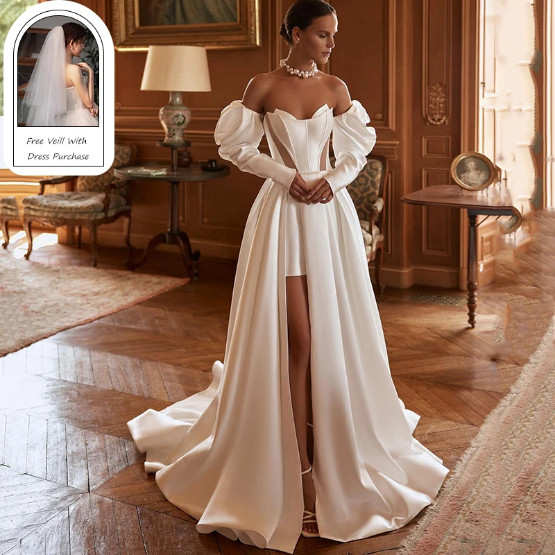Eightree Women A-Line Wedding Dresses 2025 Sweetheart High Split Bridal Dress Elegant Wedding Evening Ball Prom Gowns Customized
