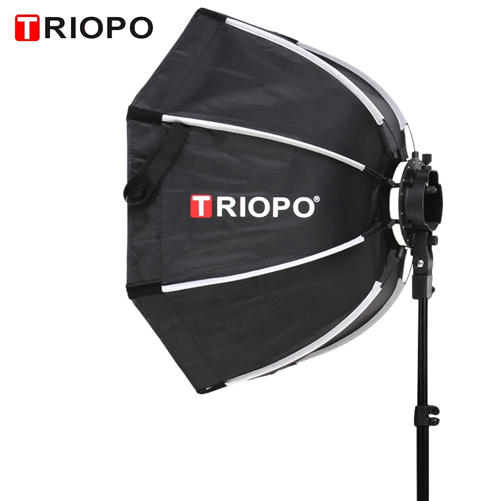 TRIOPO KX65 Umbrella Softbox Portable Outdoor Octagon For flash yongnuo YN200 yn560 iv Godox AD200 V1 tt350 Flash Speedlite Soft