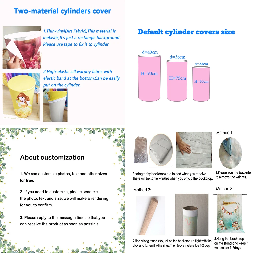 Mehofond-라운드 배경 커버 원 탄성 생일 파티, 소년 소녀 베이비 샤워 라운드 주각 어린이 맞춤형 배경