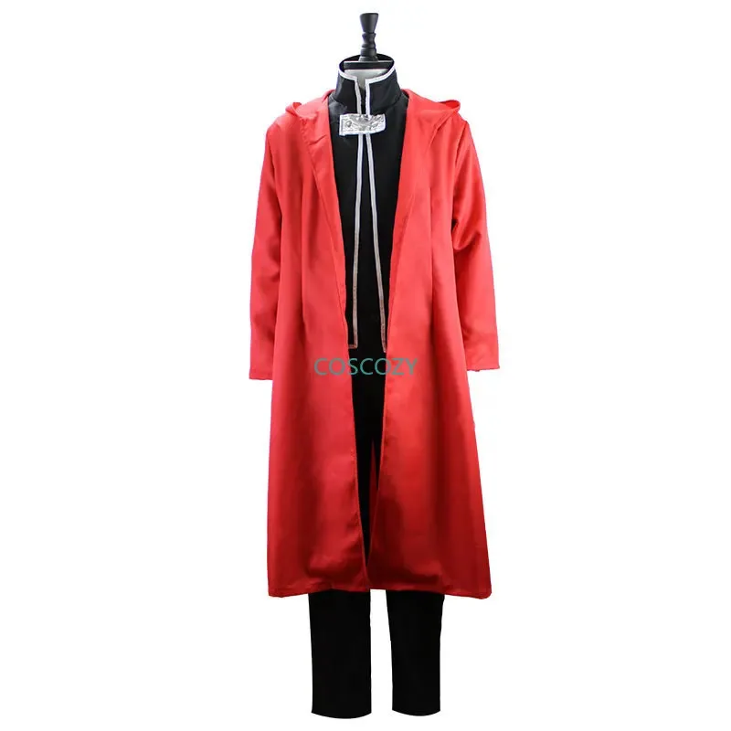 Новинка 2024 года, аниме Cos, стальной алхимик, костюмы Эдварда Элрика, красный наряд, Хэллоуин, Рождественская форма, индивидуальный размер, косплей