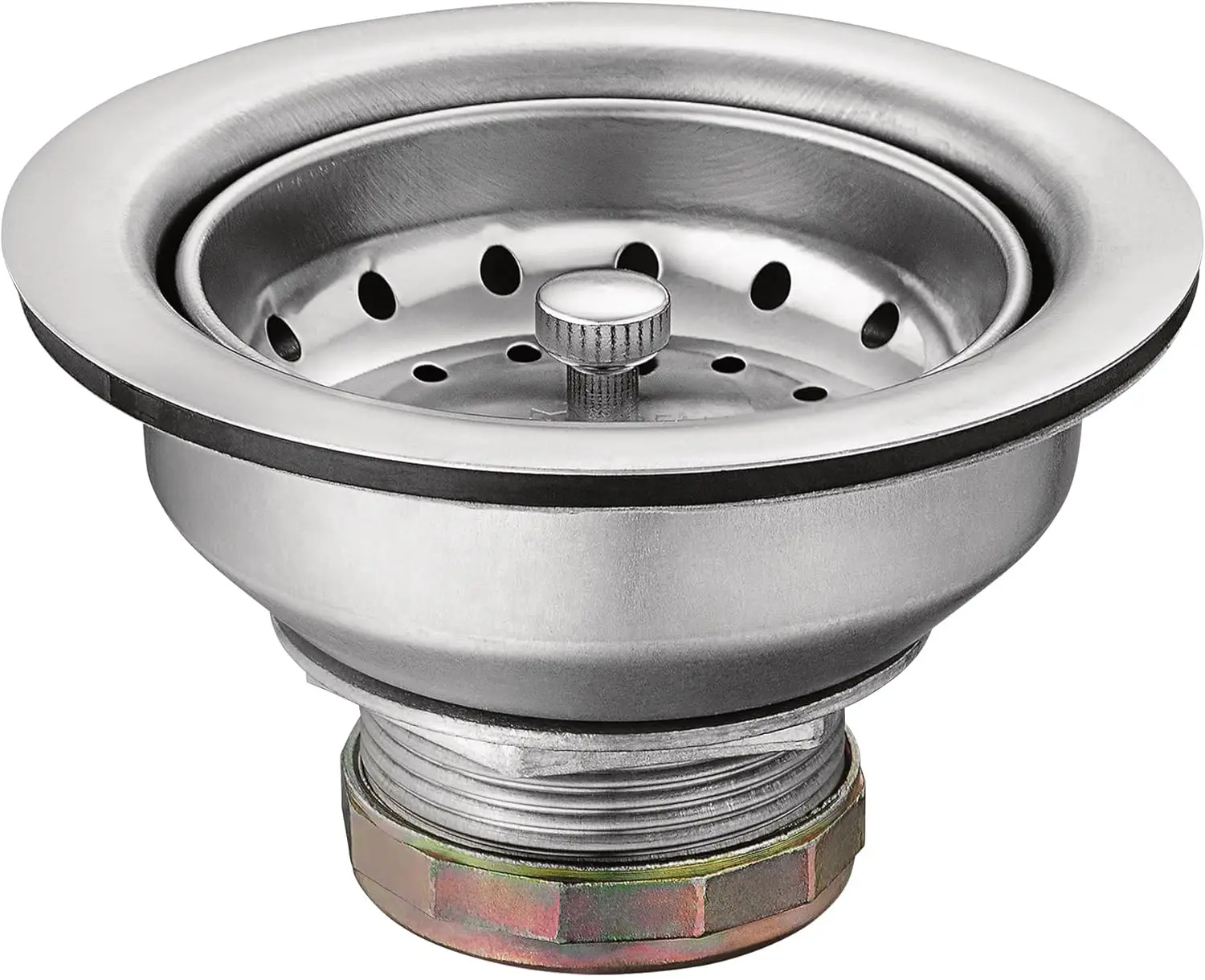 Kitchen Sink Strainer Basket with Drain Assembly, Stainless Steel, Fits Standard 3-5/8