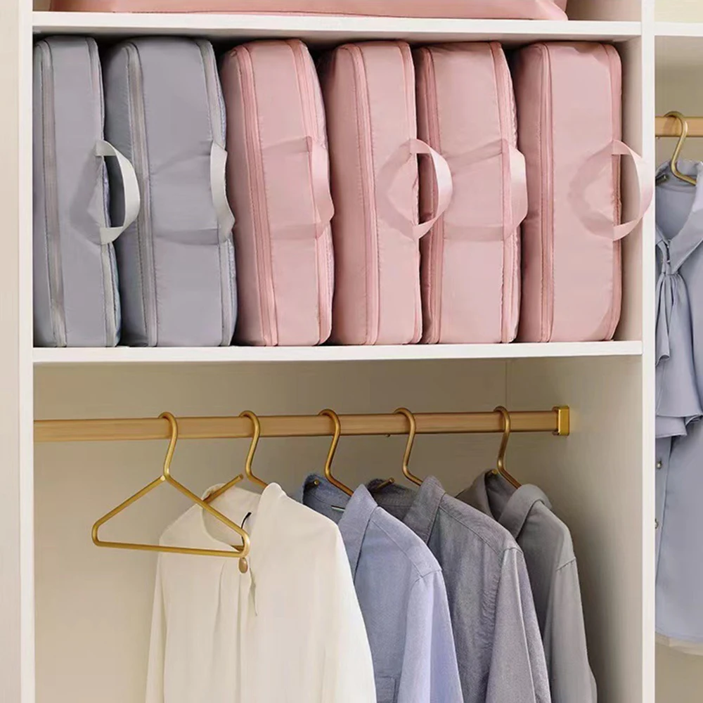 1 قطعة حقيبة تعبئة الملابس الضاغطة توفير المساحة التعبئة الملابس حقيبة خزانة تخزين الأمتعة المنظم لوازم التخييم