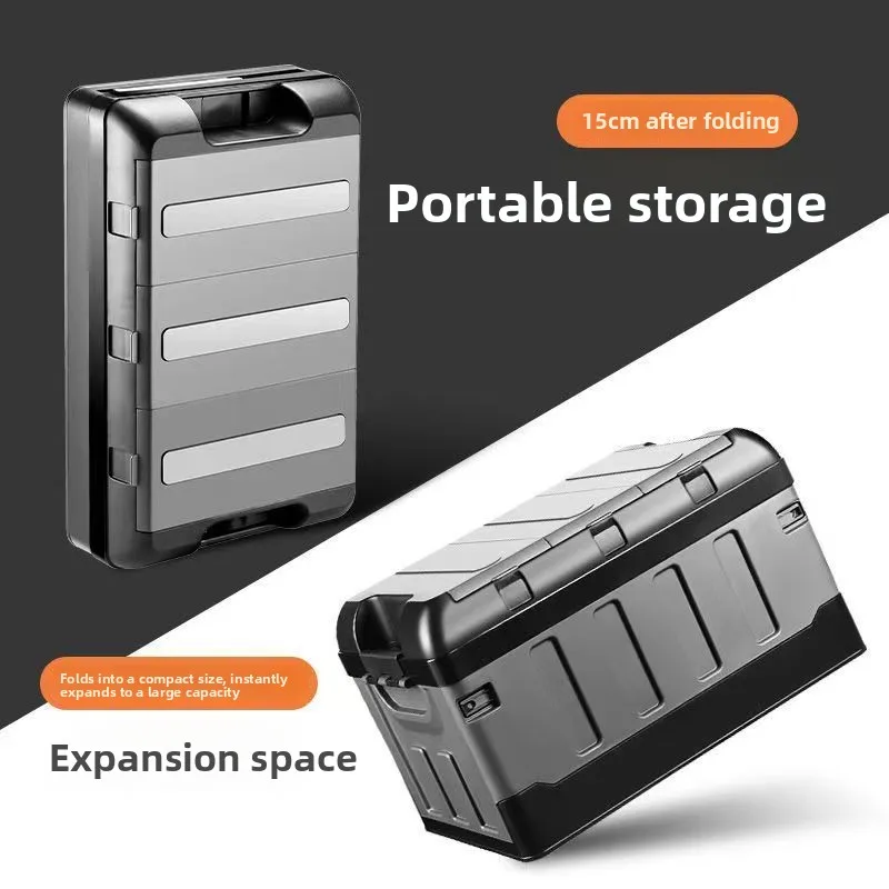 

40L Large - capacity Double - layer Foldable Storage Box for Car Trunk, Outdoor Camping and Home Use