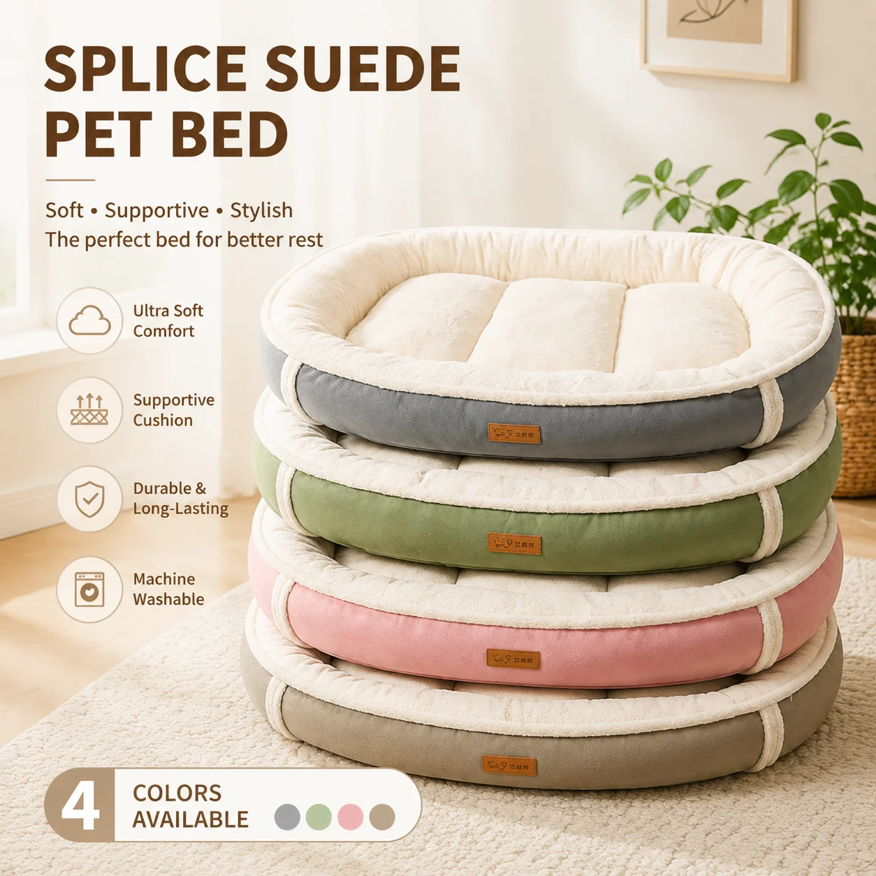 อุปกรณ์สำหรับสุนัข แผ่นรองนอนส - Calming Dog Bed บทวิจารณ์และราคา