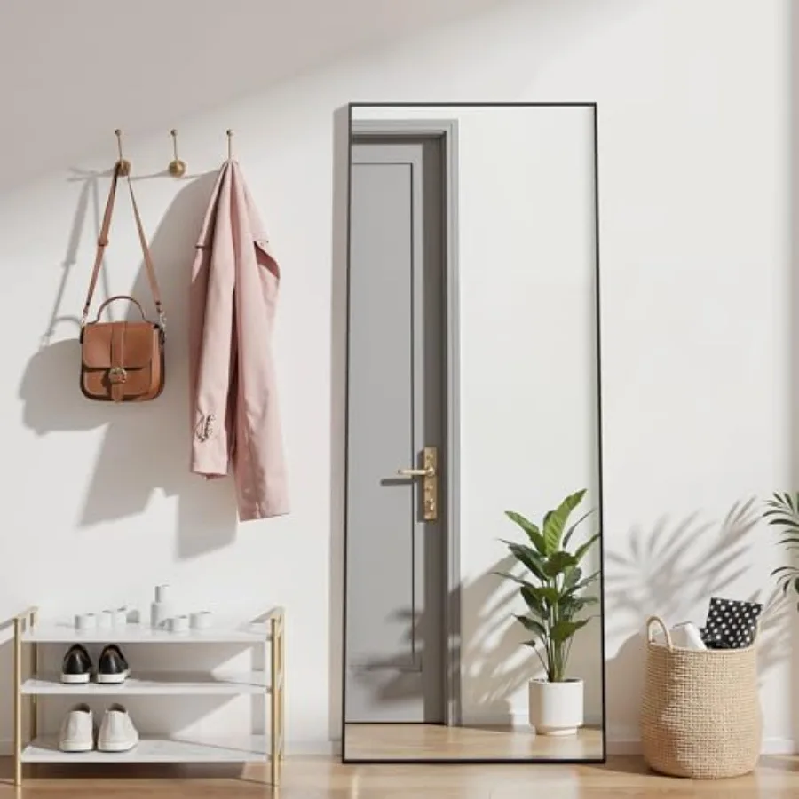 

59"x16" Full Length Mirror Standing Mirror Full Body Mirrors Full Length for with Shatter-Proof Glass Floor Mirrors for Wall Do