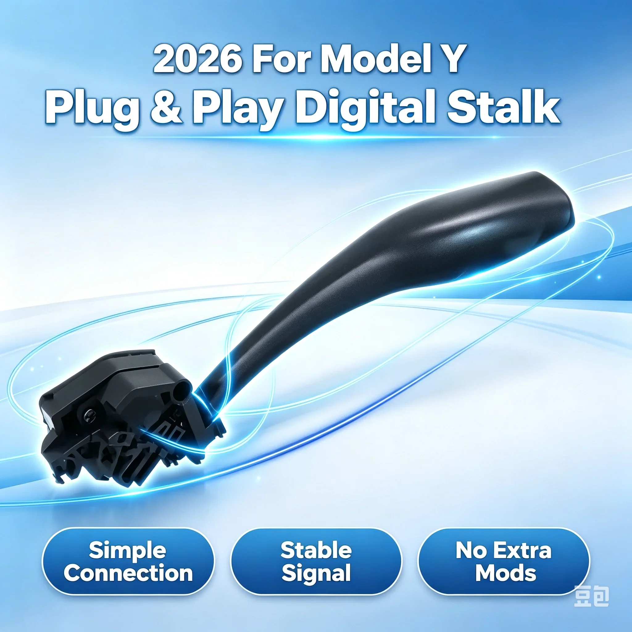Smart Gear Stalk For Tesla Model Y Juniper 2026 Physical Drive Selector Stalk Shift Lever Retrofit Kit D/P/R Gearshift New