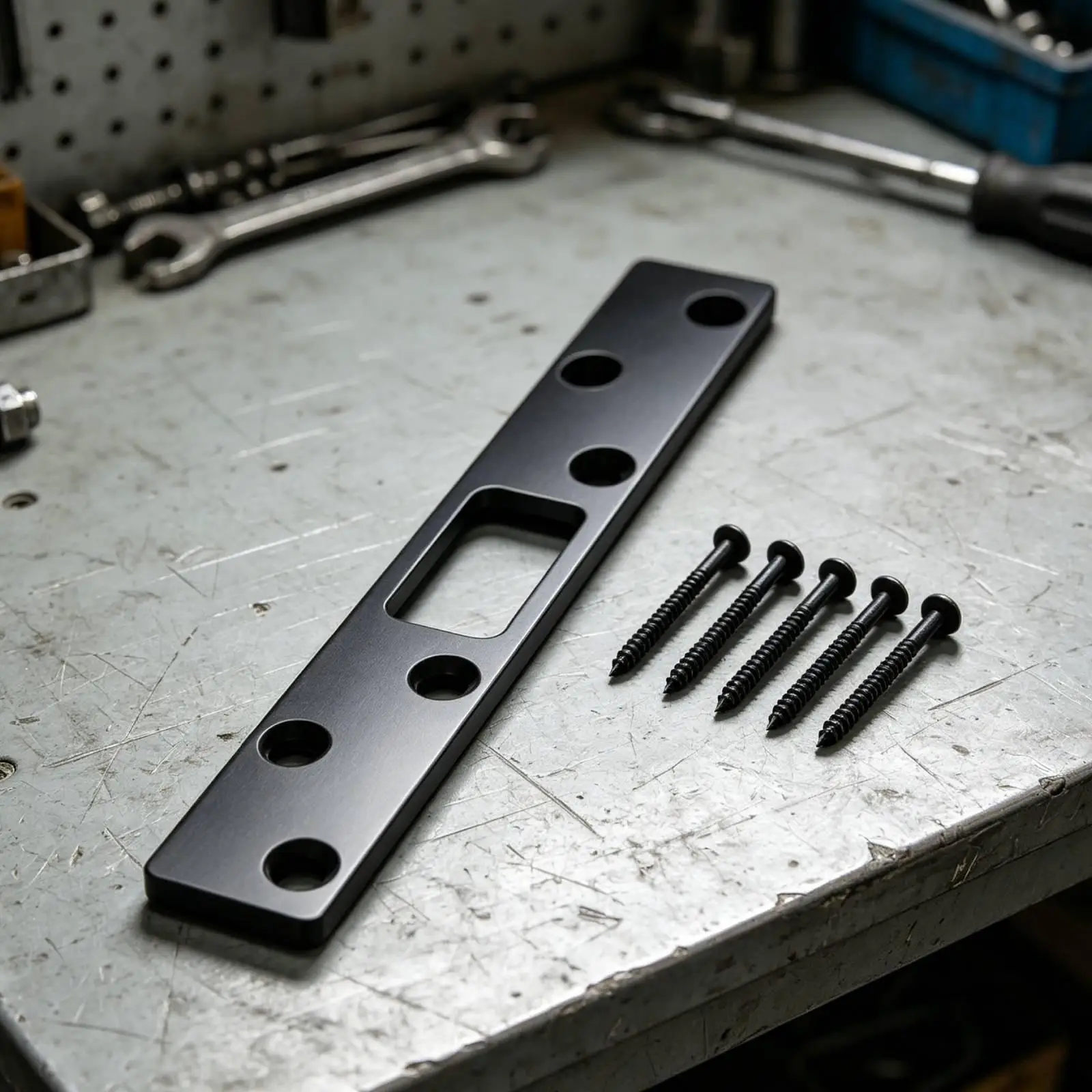 Door Strike Plates Easy Installation Accessories Impact Resistant with Screws Door Latch Plates