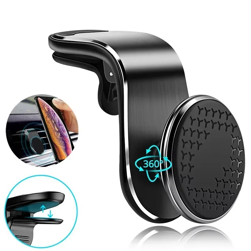 

360° Rotation Magnetic Car Phone Holder Stand Air Vent Magnet Car Mount GPS Smartphone Support In Car Bracket For iPhone Android