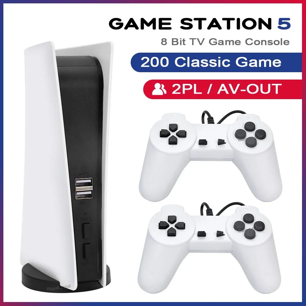 GS5 Game Station 5 Video Game Console With 200 Classic Games 8 Bit TV Console Retro USB Wired Handheld Two Game Player AV Output