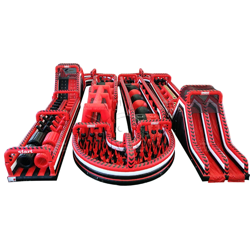 Outdoor Playground Professional Inflatable Theme Park Games Large Extreme Inflatable Obstacle Course