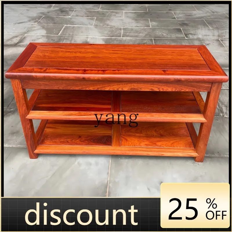 LTT new Chinese rosewood tenon and mortise structure multi-layer entrance door can sit shoe changing stool