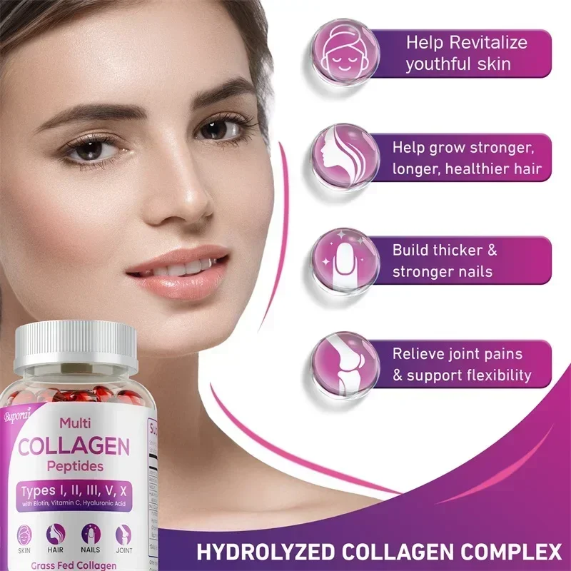 

Collagen Peptides - For Hair,Skin,Nails Health,Anti-Aging,Reduce Wrinkles,Improves Gut and Digestive Function,Joint Flexibility