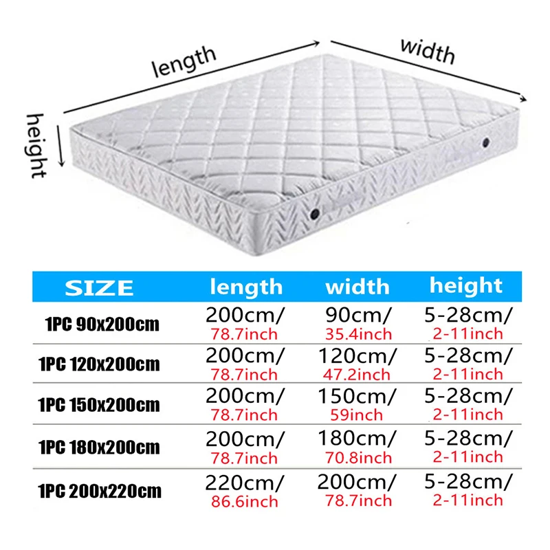 1PC Quilted Mattress Cover White Color Letter Embroidery Bed Cover Single/Queen/King Mattress Protector Thick Fitted Bed Sheet